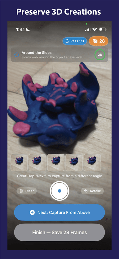 Preserve 3D creations